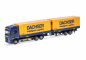 Preview: 958134 Scania CR20 HD Wechselkoffer-Tandemhängerzug "Dachser" Herpa