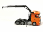Preview: 313315-002 Mb Arocs Zugmaschine mit Ladekran und Heckabstützung, orange Herpa
