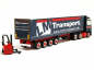 Preview: 316330 Mb Actros Bigspace Gardinenplanen-Sattelzug mit Heckstapler "Leif Møller" Herpa
