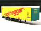 Preview: Lowliner Gardinenplanen Auflieger für Bahntransport "Nothegger" Herpa