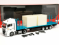 Preview: 320252 MAN TGX GM Flachbett-Sattelzug mit 10ft Koffer "Circus Krone" Herpa