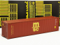 Preview: 40ft.// Container "MSC" braun/gelb FALLER (nicht kompatibel mit Herpa)