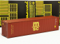 Preview: 40ft.// Container "MSC" braun/gelb FALLER - SALE