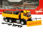Preview: 320061 Mb Arocs 18 M 3achs mit Schneepflug, kommunalorange Herpa