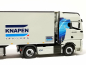 Preview: 320085 MAN TGX GX Schubboden-Sattelzug "Baumann/Knapen" Herpa