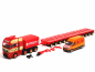 Preview: 960991 MAN TGX GX mit Tiefladeanhänger und MAN TGE Kasten Hochdach "Torben Rafn" Herpa