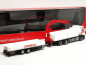 Preview: 320665 Mb Actros M Baustoff-LKW mit Kran und Tieflade-Anhänger "STRABAG" (Österreich) Herpa