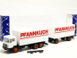 Preview: MAN F90 kurz 3-achs Koffer-Hängerzug "Pfannkuch" R+H Modellauto 1:87 R13