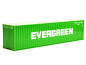 Preview: 40ft. Container "Evergreen" - grün - Herpa