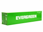 Preview: 40ft. Container "Evergreen" - grün - Herpa