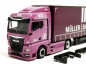 Preview: 320801 MAN eTGX GM Volumenplanen-Sattelzug "Müller - Die lila Logistik" Herpa