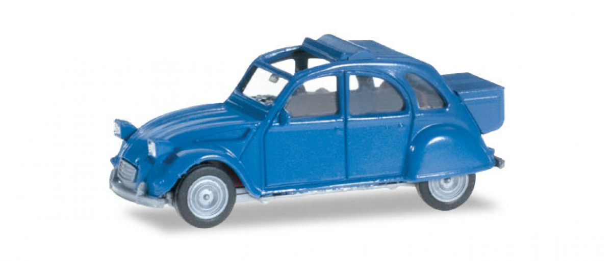 027632 Citroen 2 CV mit Queue, brillantblau Herpa