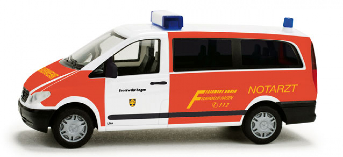 049184 Mercedes-Benz Vito Bus "Notarzt Feuerwehr Hagen" Herpa