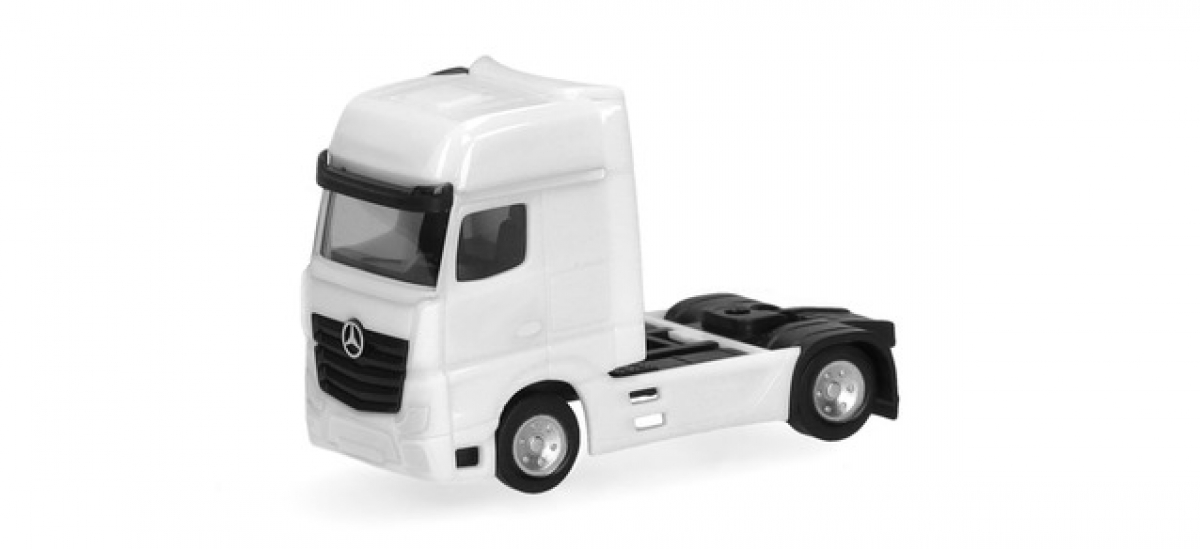 086066 Teileservice, Spur N (1:160), Zugmaschine 2achs Mercedes-Benz Actros Gigaspace, 2 Stück Achtung 1:160
