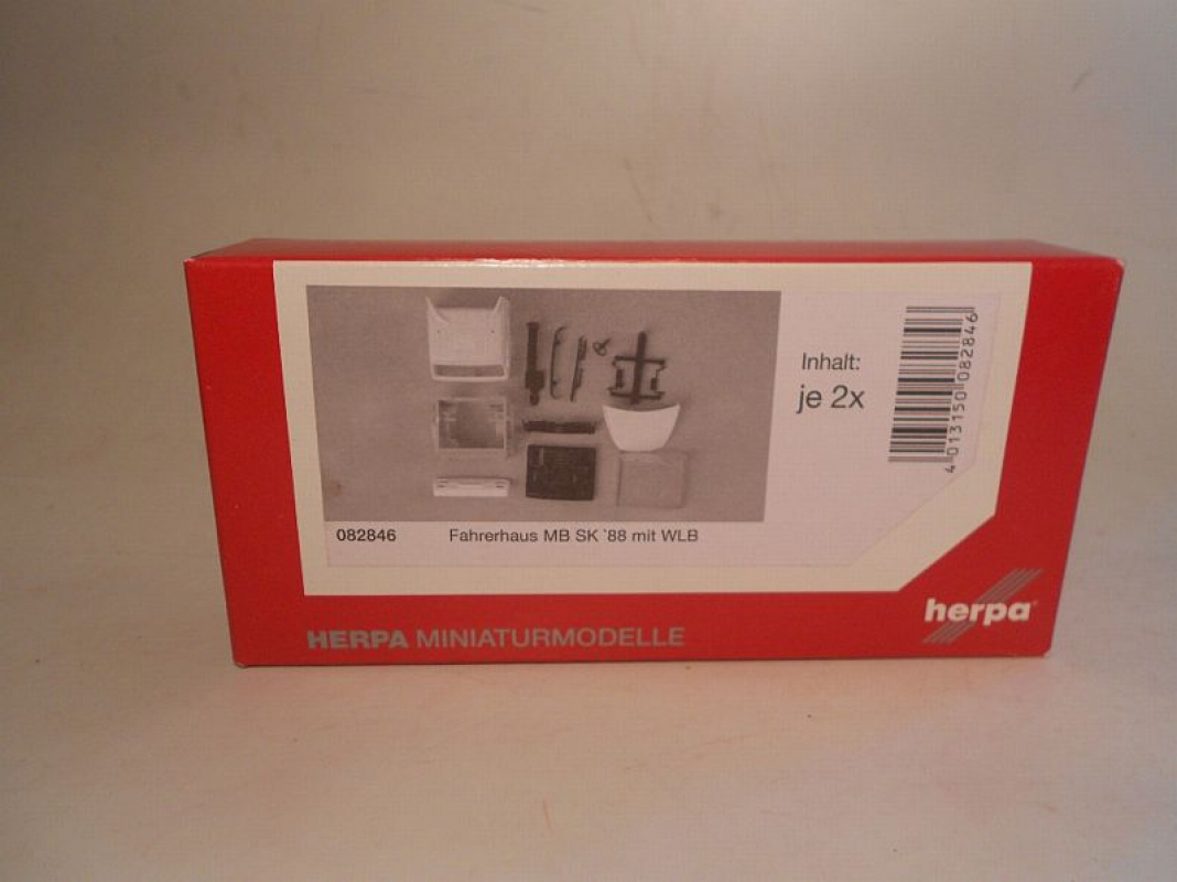 082846 MB SK ´88 Fahrerhaus mit Windleitbleche und Dachspoiler  Herpa
