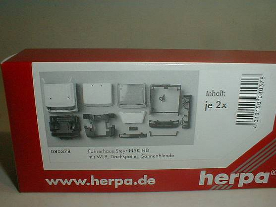 *NEU* Herpa 080361 Steyr NSK Fahrerhaus ohne Windleitblechen inkl. Spiegel 