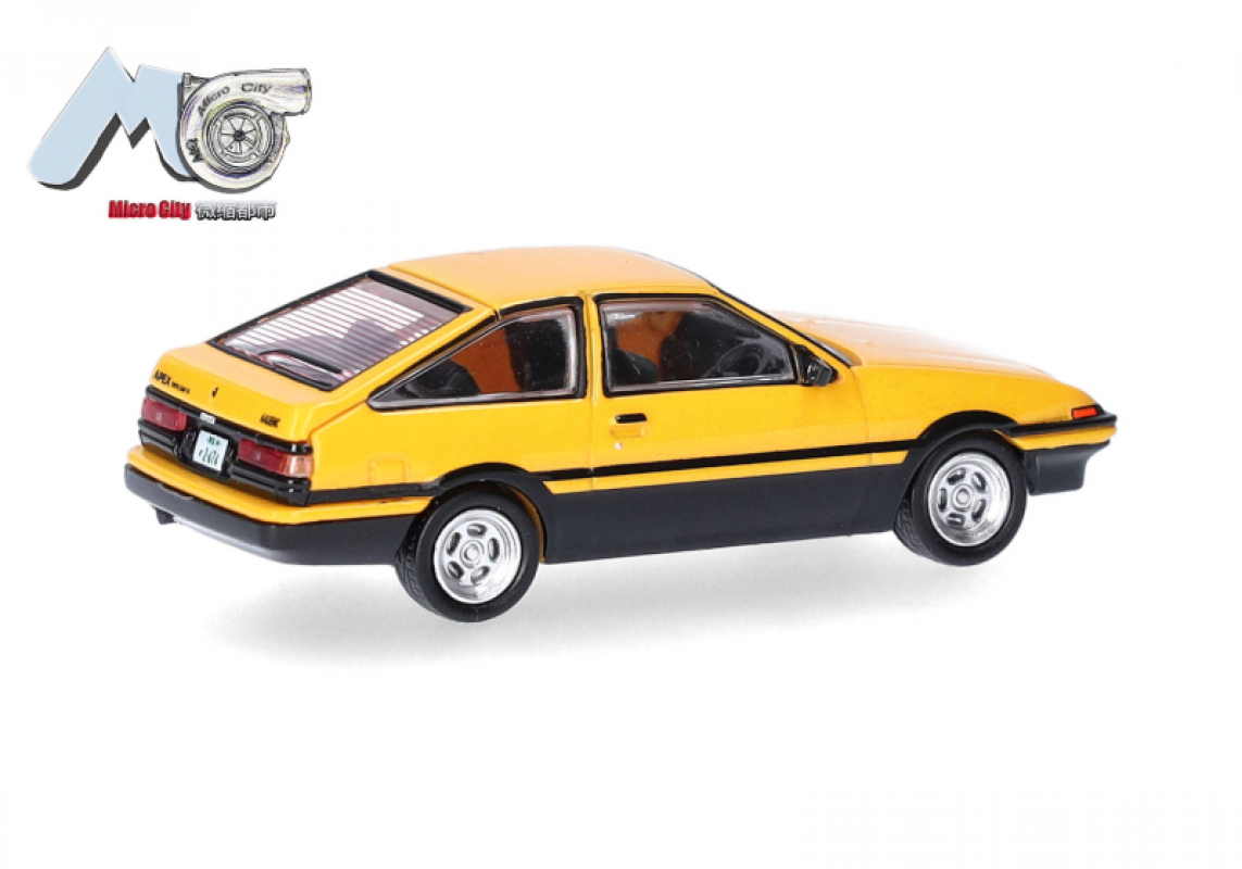 Preview: 110394 MicroCity: Toyota Corolla AE86, gelb B5