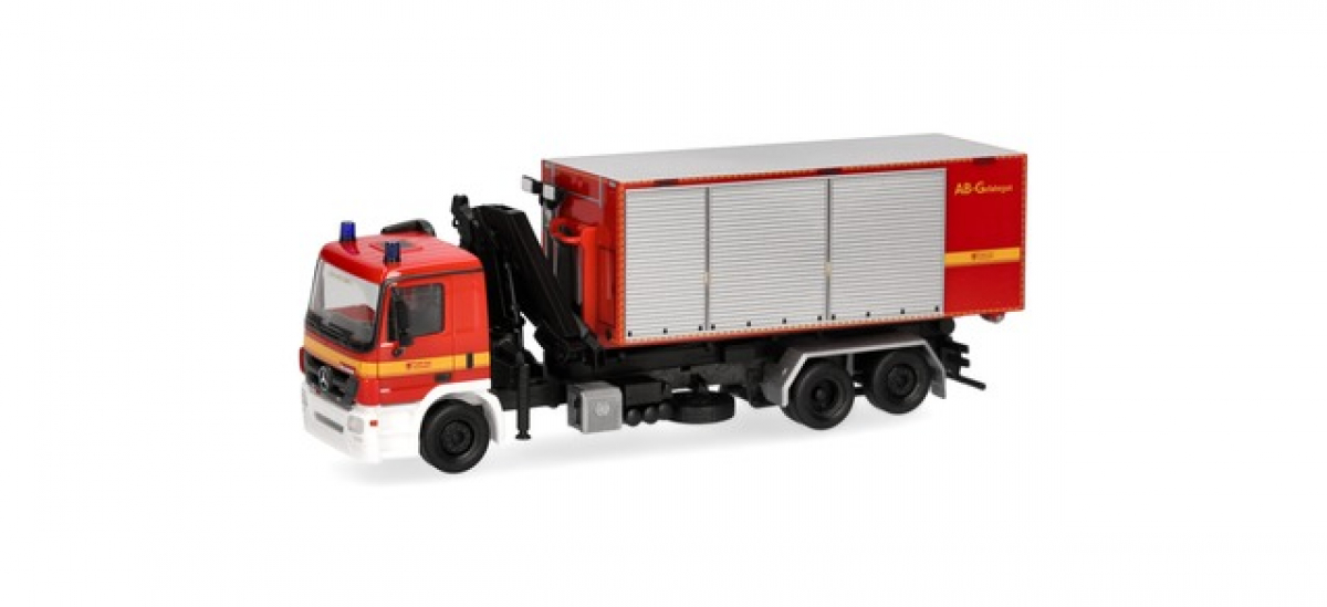 961783 Intermodellbau 2026: Mercedes-Benz Actros M 08 Wechsellader-LKW 3achs mit Kran "Feuerwehr Lünen"