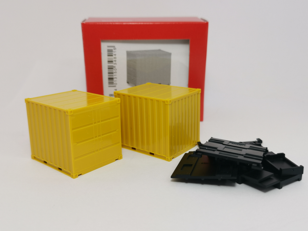 053594-002  Aufbau 10 ft. Container mit Grundplatte, gelb, 2 Stück