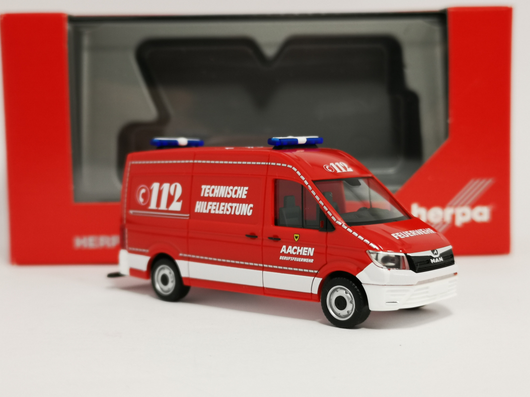 094900  MAN TGE Kasten HD "Feuerwehr Aachen / Technische Hilfeleistung“ Herpa
