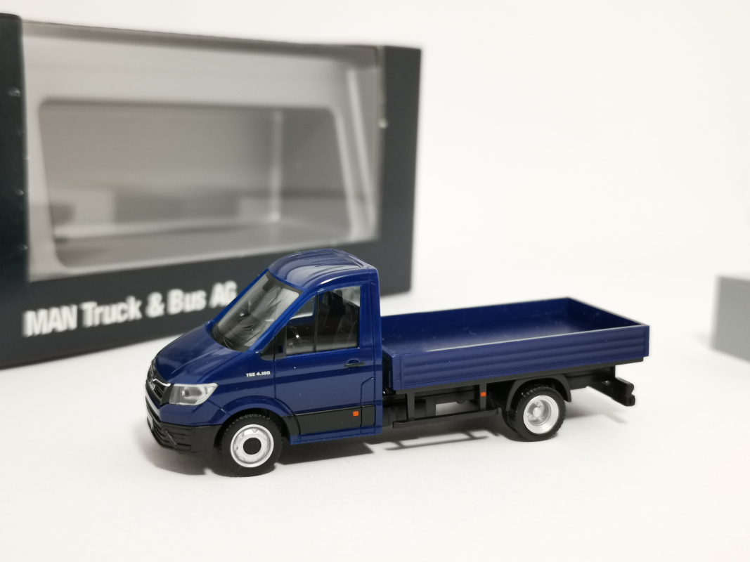 Preview: 932325 Man TGE Einfachkabine, blau Herpa