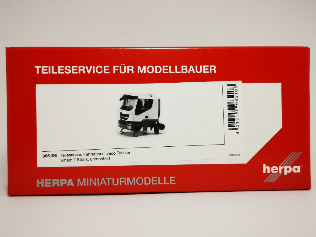 085106 Teileservice Fahrerhaus Iveco Trakker, weiß (2 Stück)** Herpa