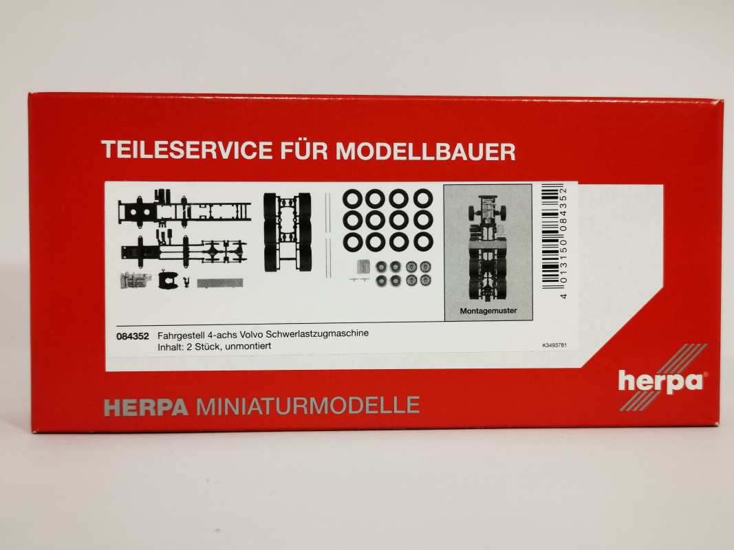 084352 Fahrgestell 4-achs Volvo Schwerlastzugmaschine Inhalt: 2 Stück** Herpa Restb.2