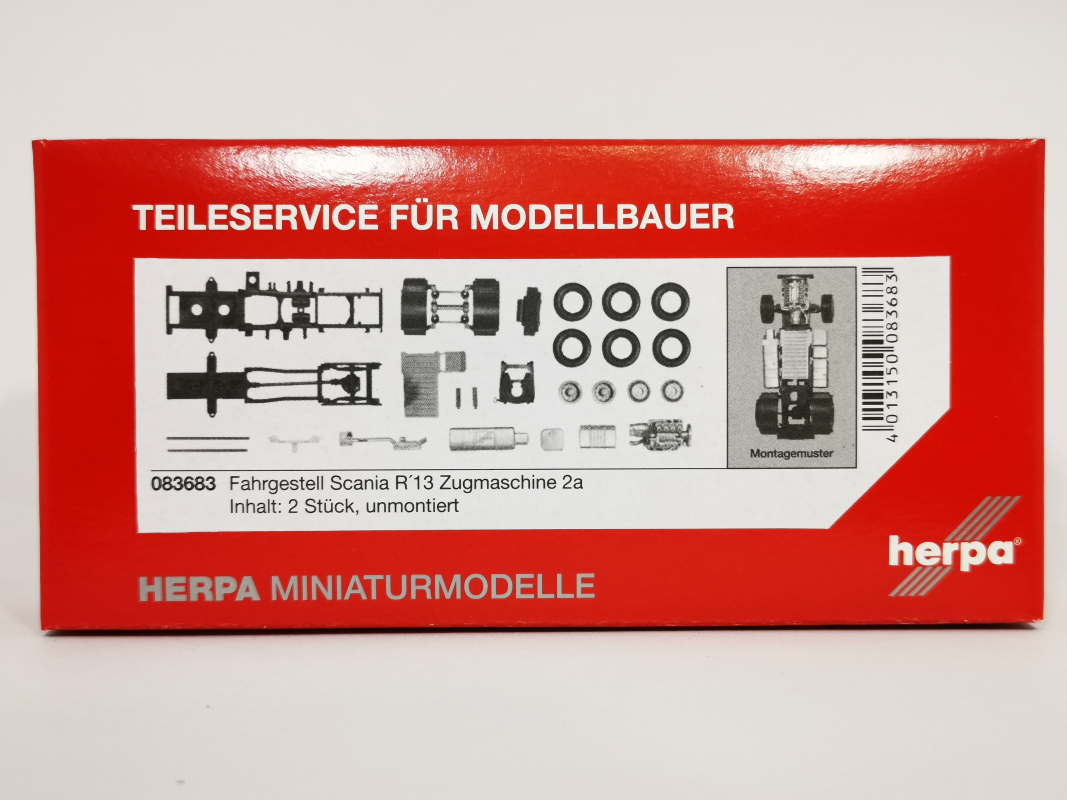 083683 Fahrgestell Scania R 13 Zugmaschine Inhalt: 2 Stk. . Herpa Restb.2