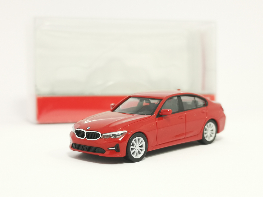 430791 BMW 3er Limousine, Melbourne rot metallic Herpa
