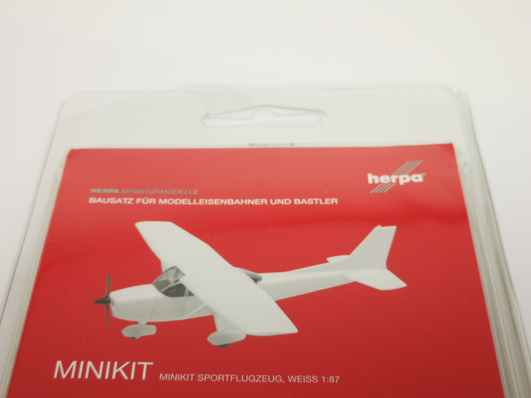 013789 Herpa Minikit Sportflugzeug, weiß Herpa