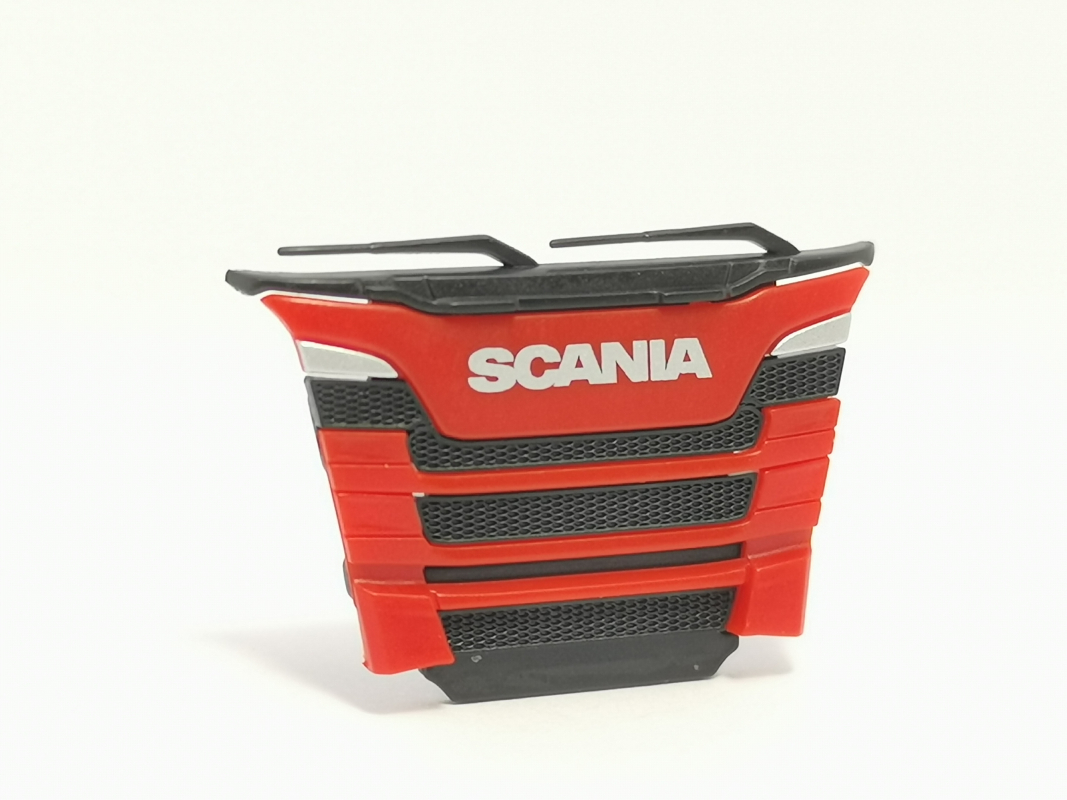 Frontgrill für Scania /CG 17 XT / dreiteilig ***rot/schwarz*** Herpa