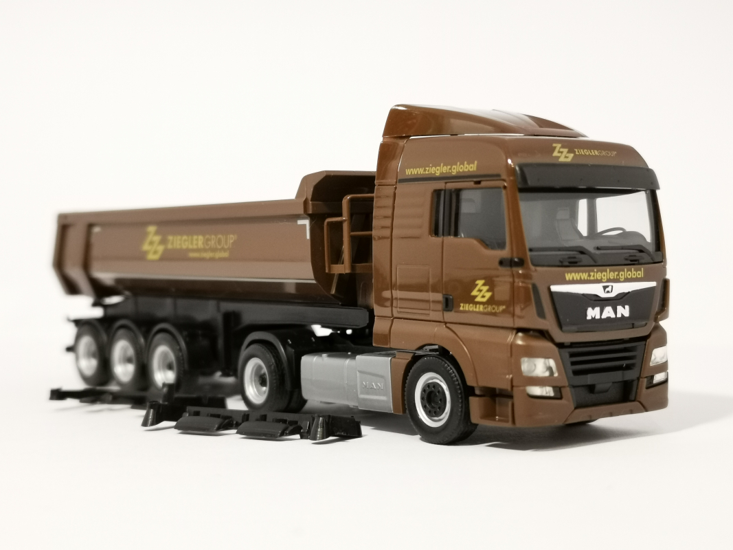 311687 MAN TGX XLX Euro 6c Rundmulden-Sattelzug "Ziegler Group" Herpa