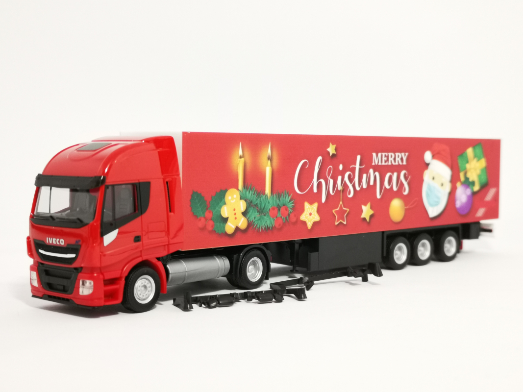 313216 Iveco Stralis NP Koffer-Sattelzug "2. Advent 2020" Herpa