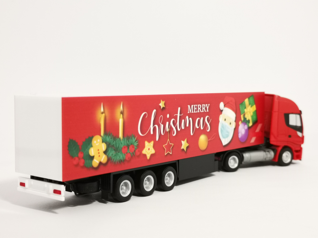 313216 Iveco Stralis NP Koffer-Sattelzug "2. Advent 2020" Herpa/Sale