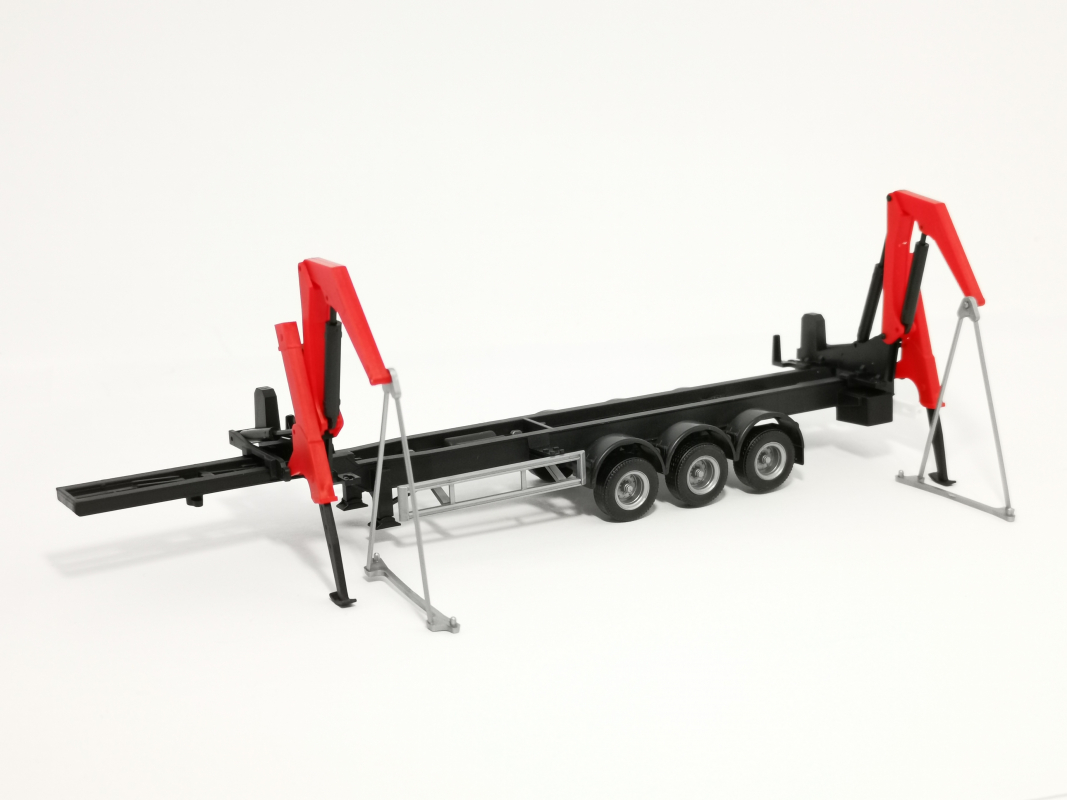 076982 Hammar Container-Seitenlader-Auflieger, schwarz Herpa