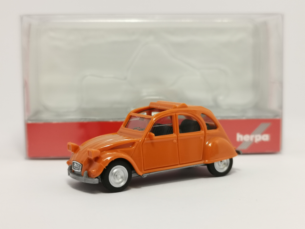 020824-006 Citroen 2 CV Faltdach offen, rotorange Herpa