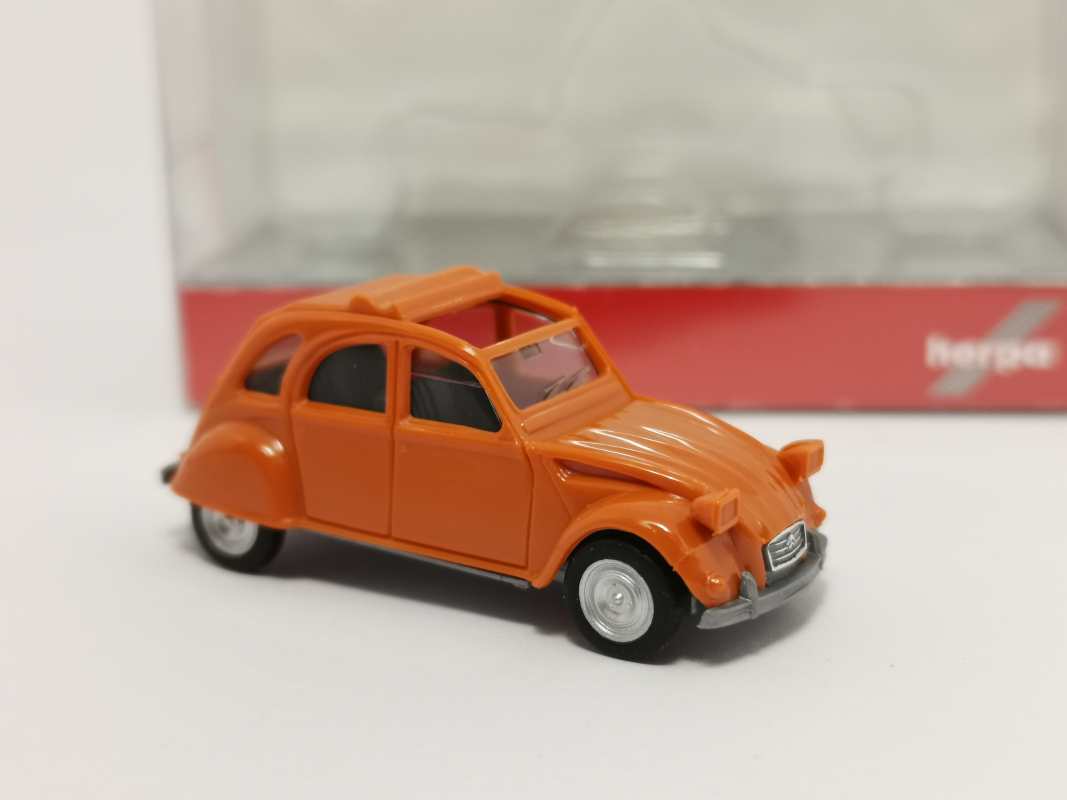 020824-006 Citroen 2 CV Faltdach offen, rotorange Herpa