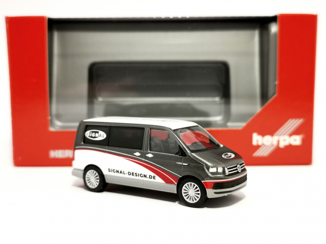 095709 VW T6 Bus "Signal Design" (Baden-Württemberg/ Schwäbisch Hall) Herpa