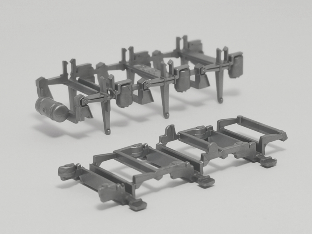 Achsspange + Federpaket 3a, silber Herpa