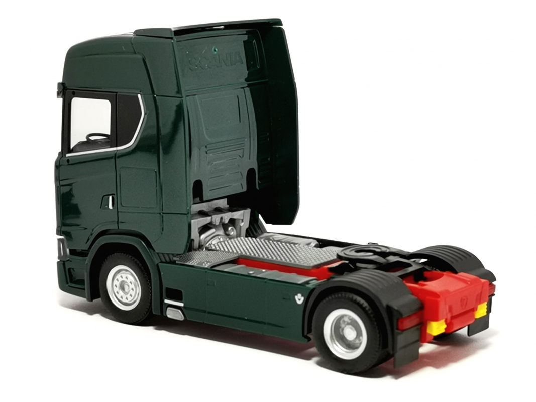 307468-004 Scania CS HD V8 Zugmaschine mit Sonnenblende, dunkelgrün Herpa