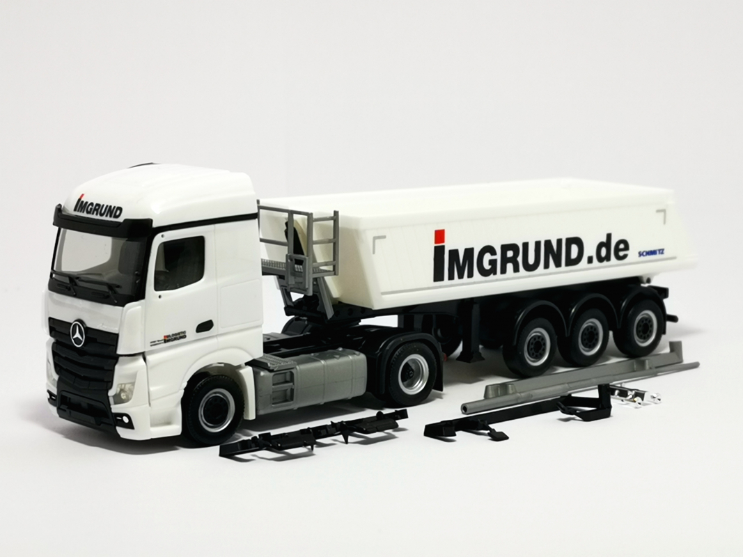 313582 Mb Actros Streamspace 2.5 Schmitz Kipp-Sattelzug „Imgrund“ Herpa