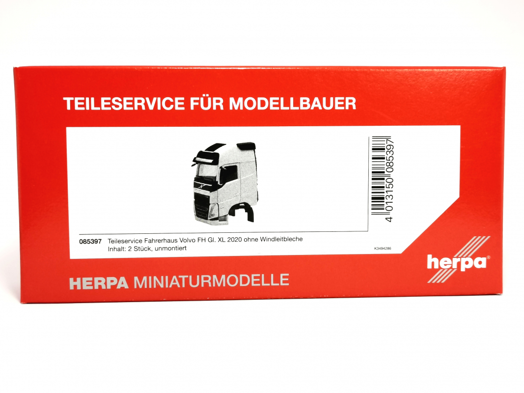 085397 Fahrerhaus Volvo FH Gl. XL 2020 ohne WLB (2 Stück) Herpa