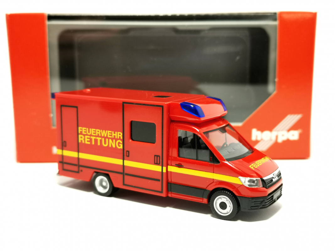 096232 MAN TGE Fahrtec RTW Feuerwehr Herpa