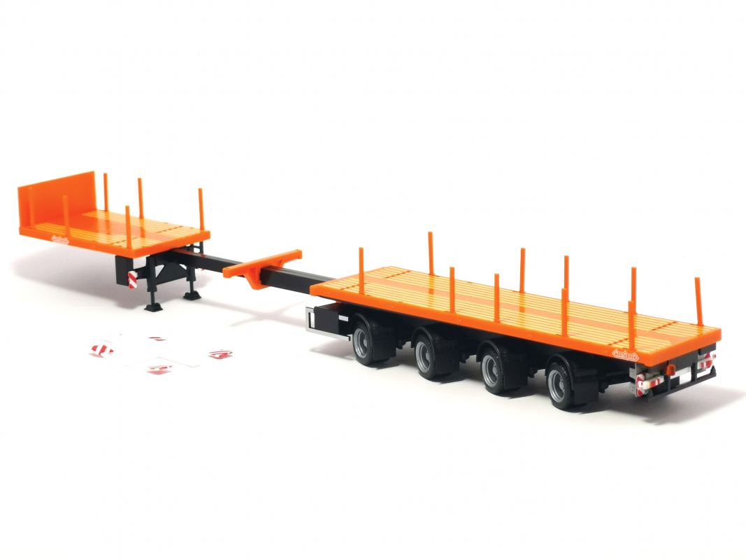 076203 Nooteboom Teletrailer vierachsig, verkehrsorange 007 Herpa/Restbestand