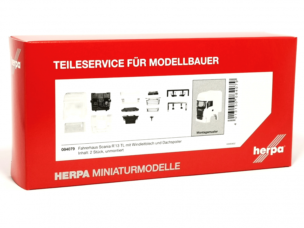 084079 Fahrerhaus Scania R 13 TL mit WLB Inhalt: 2 Stk. . Herpa