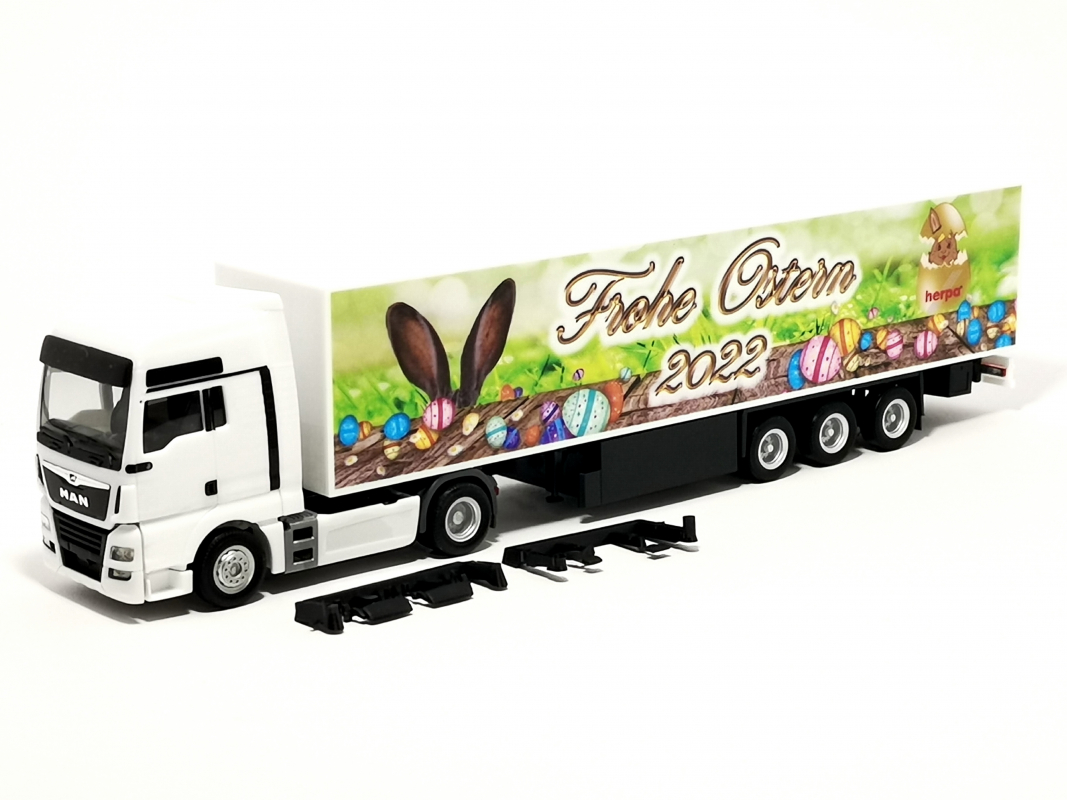 949651 MAN TGX XXL Koffer Sattelzug "Ostern 2022" Herpa
