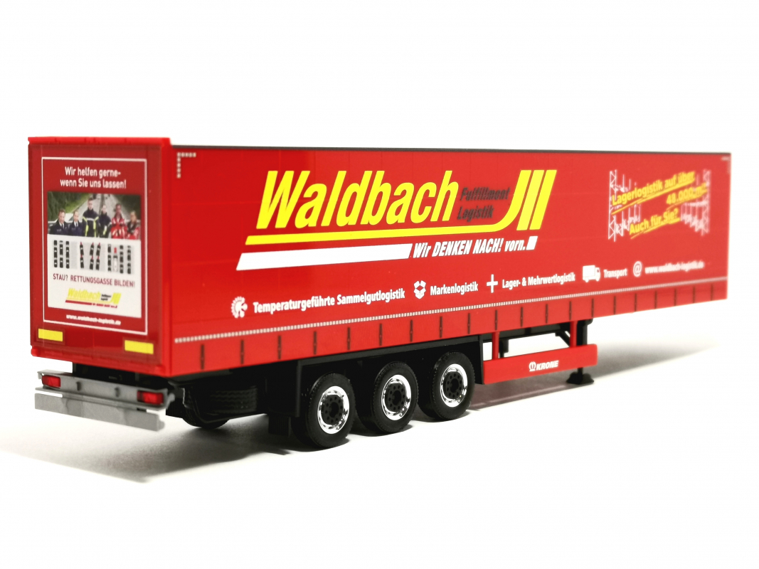 Gardinenplanen-Auflieger „Waldbach Logistik“ Herpa
