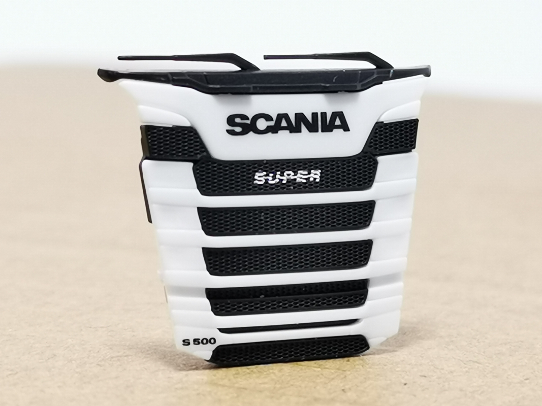 Frontgrill Scania CS 20 "S500" schwarz/weiß Herpa