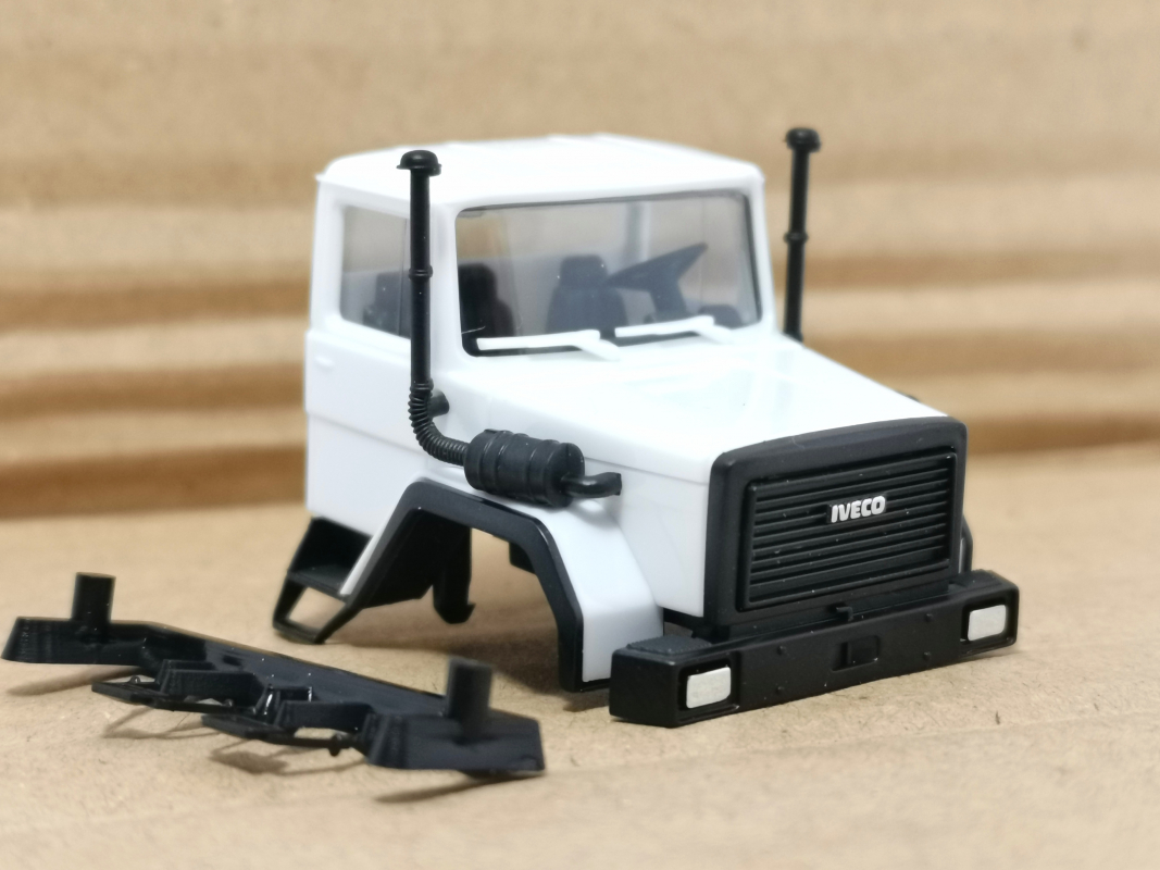 Fahrerhaus Magirus Hauber unmontiert, weiß Herpa