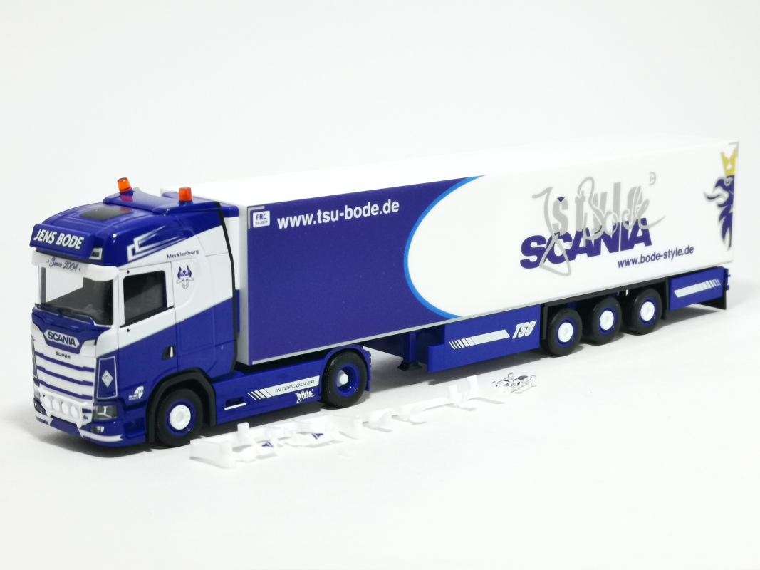 314466 Scania CS 20 HD Kühlkoffer-Sattelzug „TSU Bode“ (Mecklenburg-Vorpommern/Bützow) Herpa